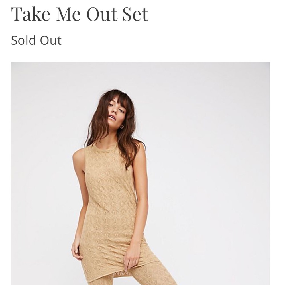 Free people- 2 pcs Tank & Pants Set